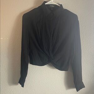 Audrey Elegant Black Blouse